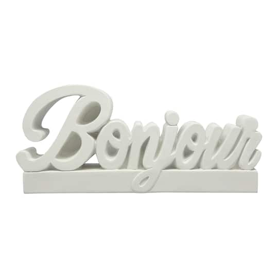 Jonathan Adler x Michaels 9" Script DIY Resin Bonjour Figurine